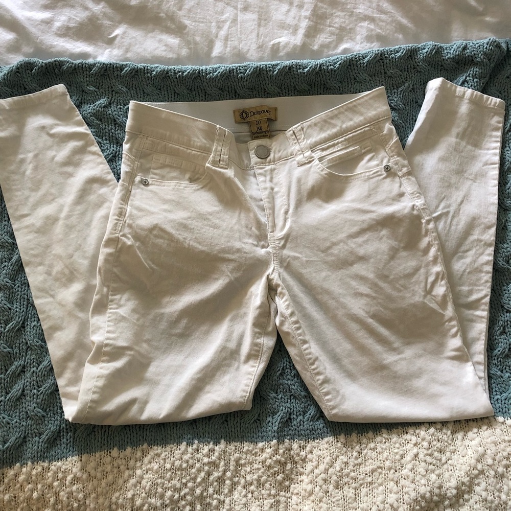 Democracy white corduroy skinny jeans